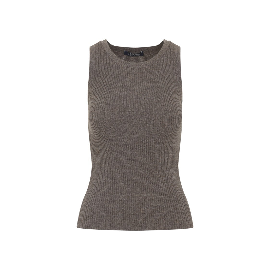 Max Mara Cipro Brown Wool And Cashmere Tank Top