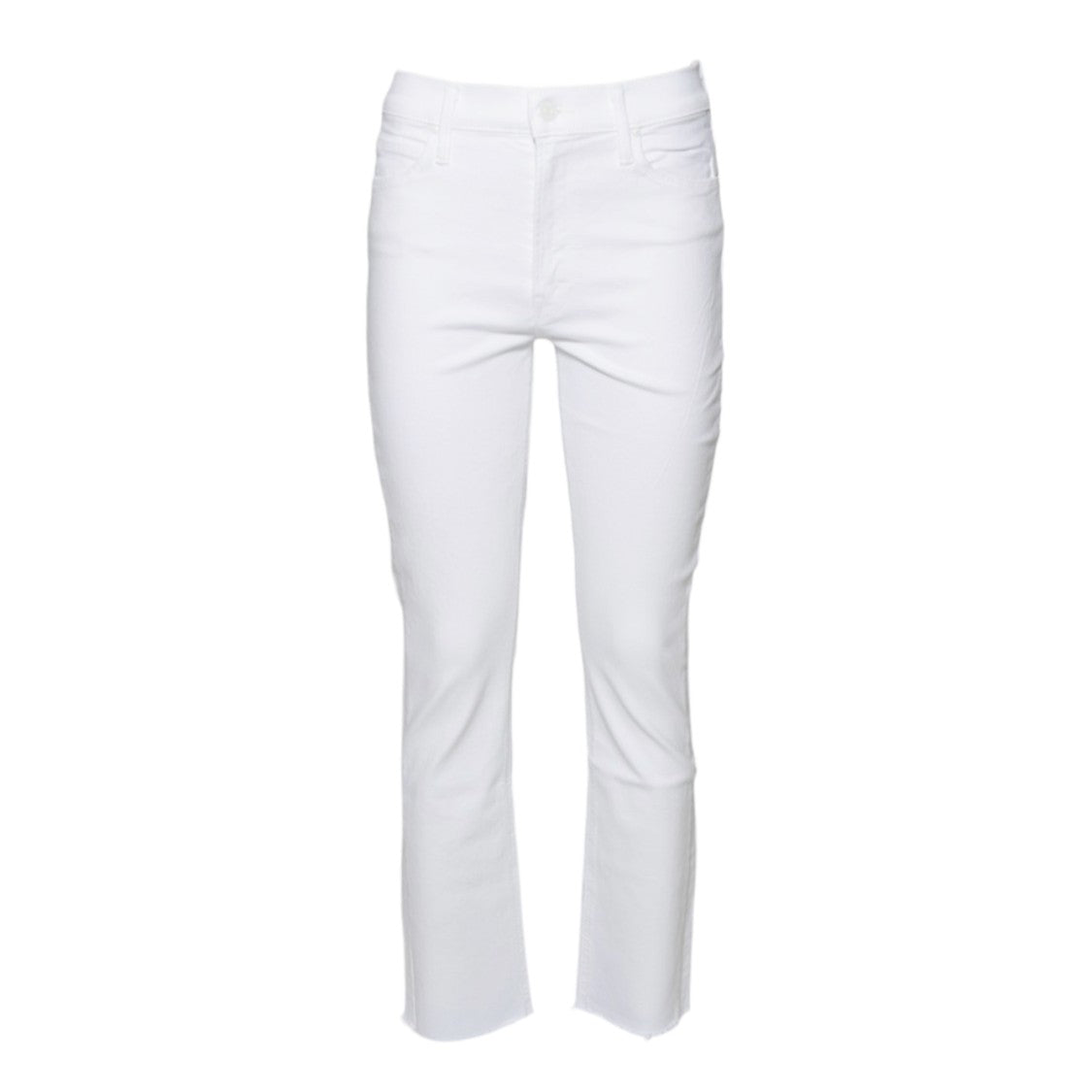 Mother Mid Rise Dazzler Ankle Fray Straight-Leg Jeans