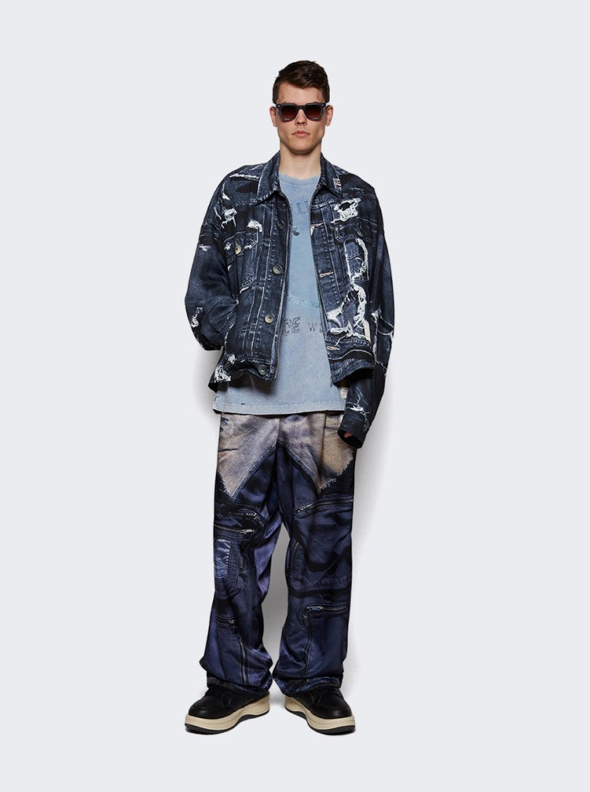 Maison Mihara Yasuhiro T.A.T.A Trompe-L'oeil Denim Jacket Black
