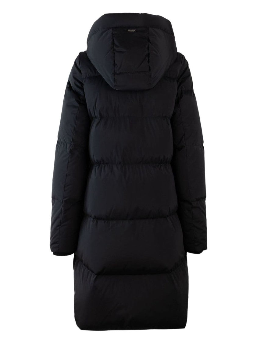 Woolrich Padded Hooded Black Giacconi Coat
