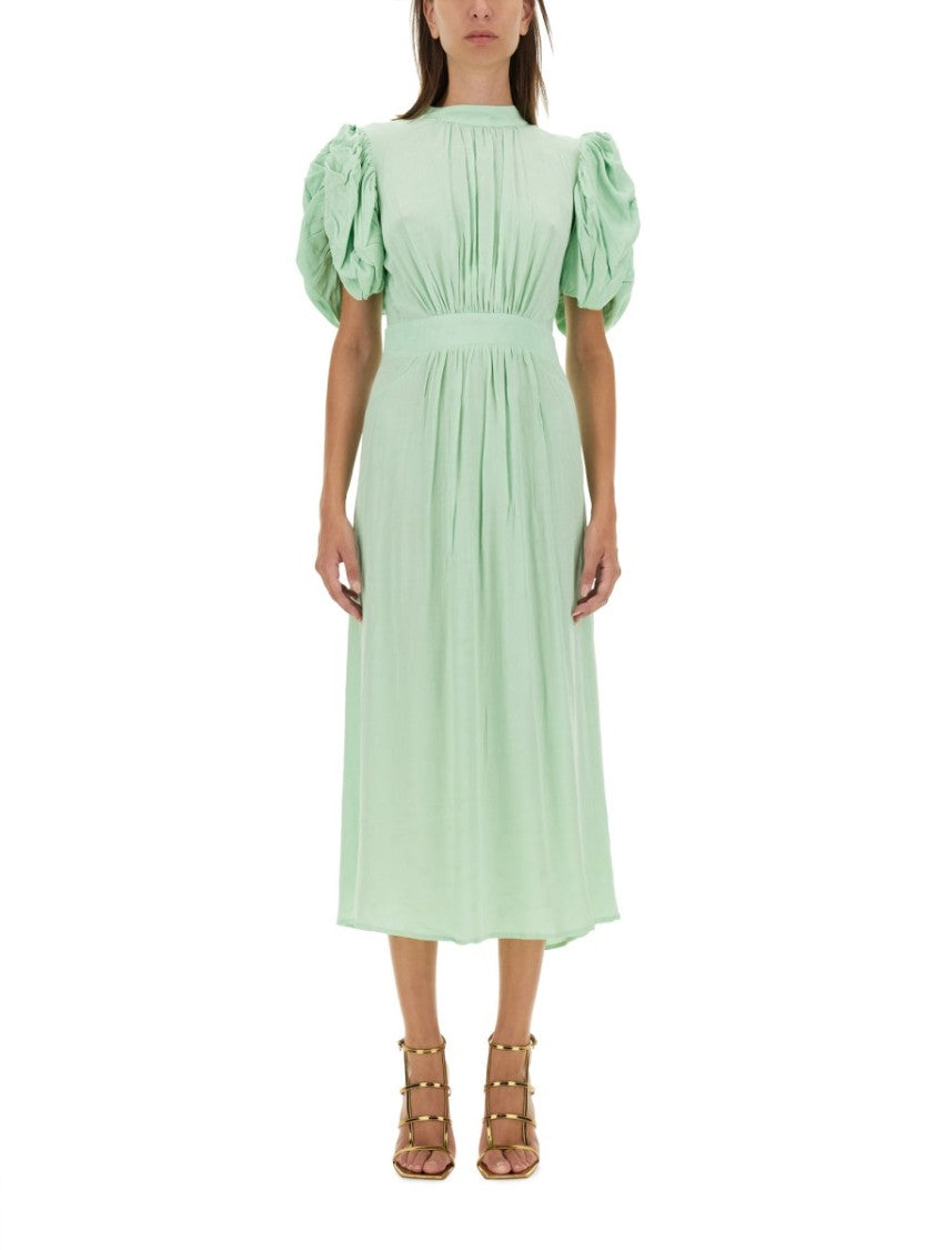 Rotate Puff Sleeve Midi Dress
