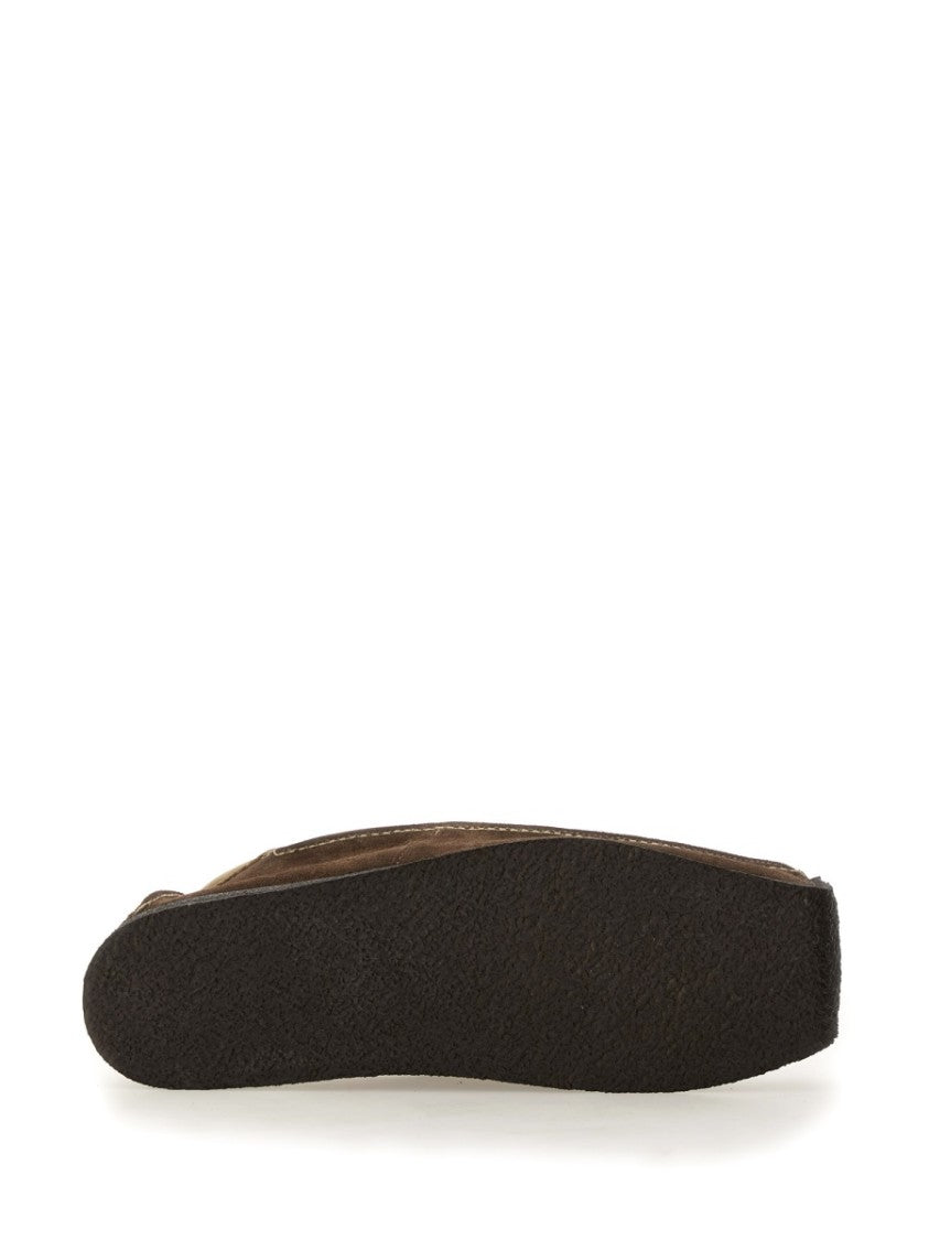 Woburn Walk Brown Suede Loafers With Leather Trim