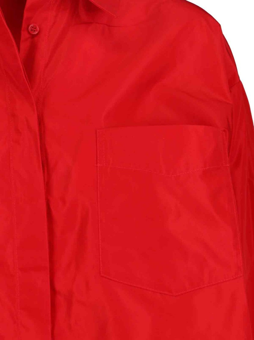 Aspesi Classic Red Shirt With Structured Collar And Button-Down Front