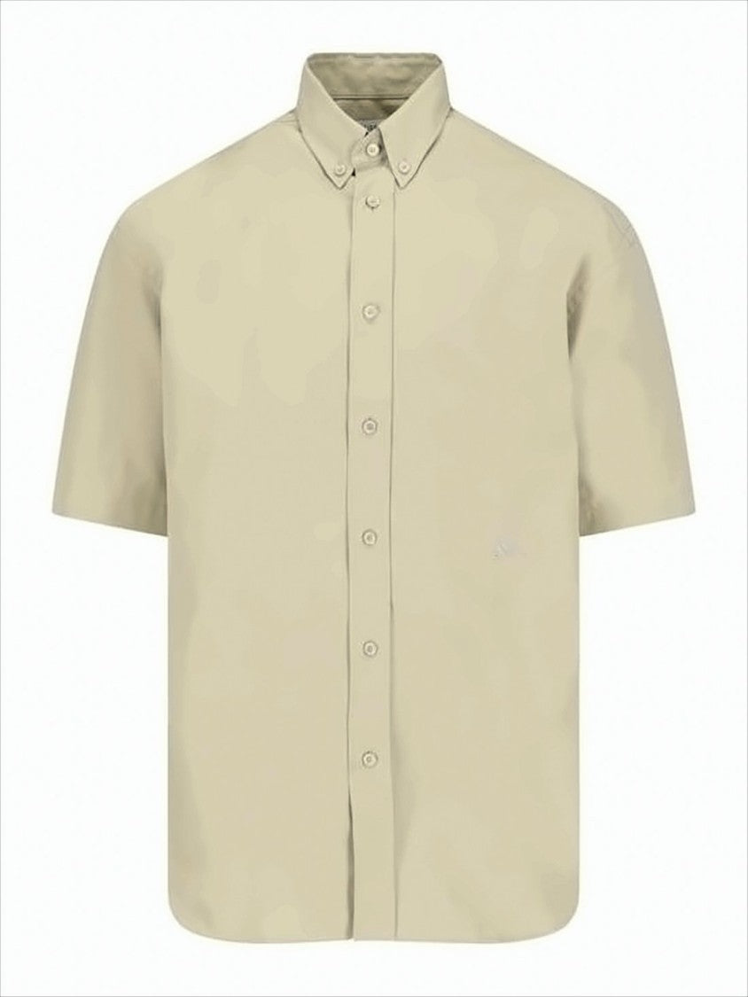 Burberry Classic Short-Sleeved Cotton Shirt With Button-Down Collar