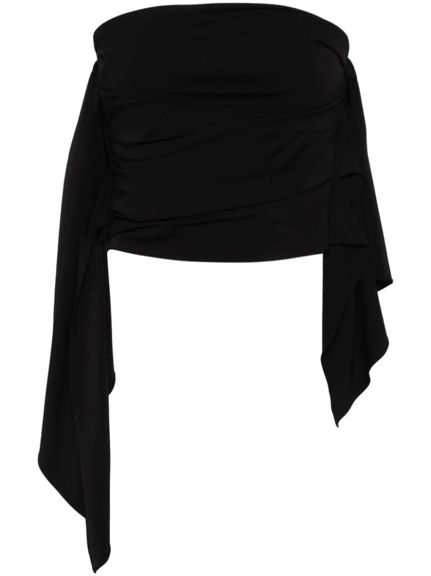 The Attico Black Strapless Top