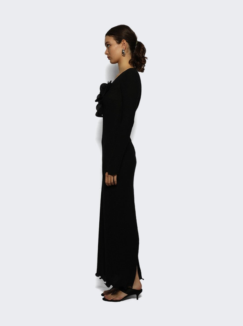 Magda Butrym Crepe Beach Maxi Dress Black