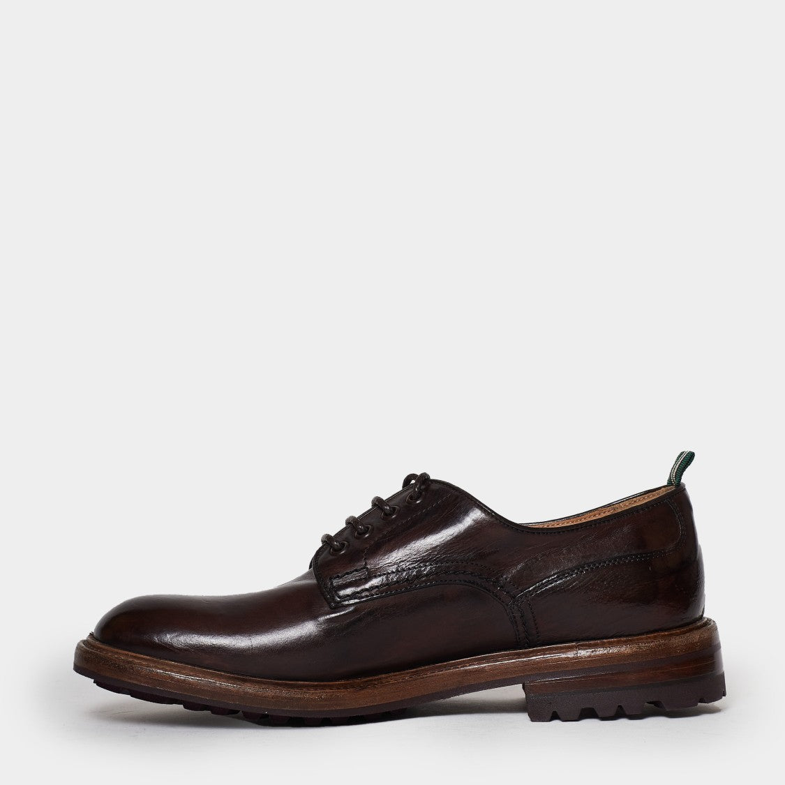 Green George Shoe Tied To Derby