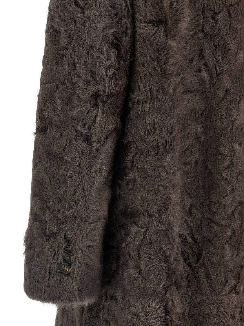 Brunello Cucinelli Wavy Shearling Coat