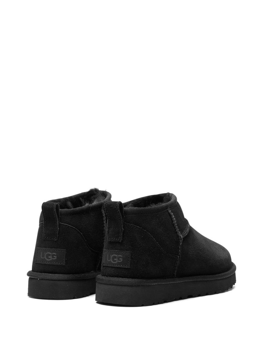 Ugg Calf Suede Boots With Shearling Appliqué