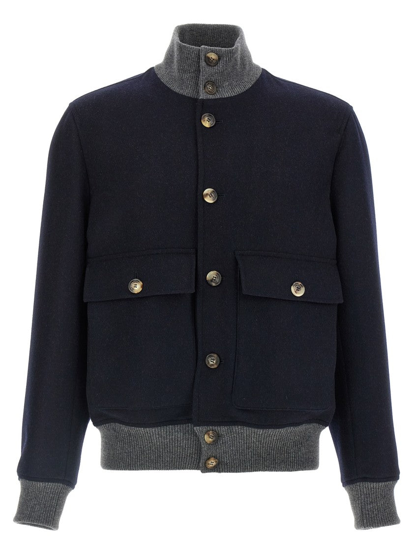 Brunello Cucinelli Wool Bomber Jacket