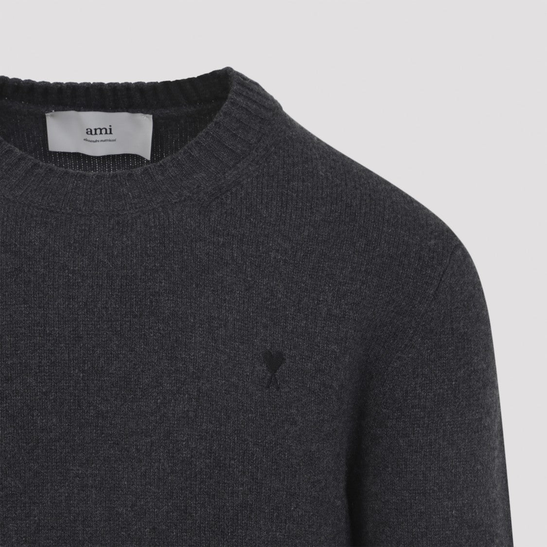 Ami Adc Anthracite Cashmere Sweater