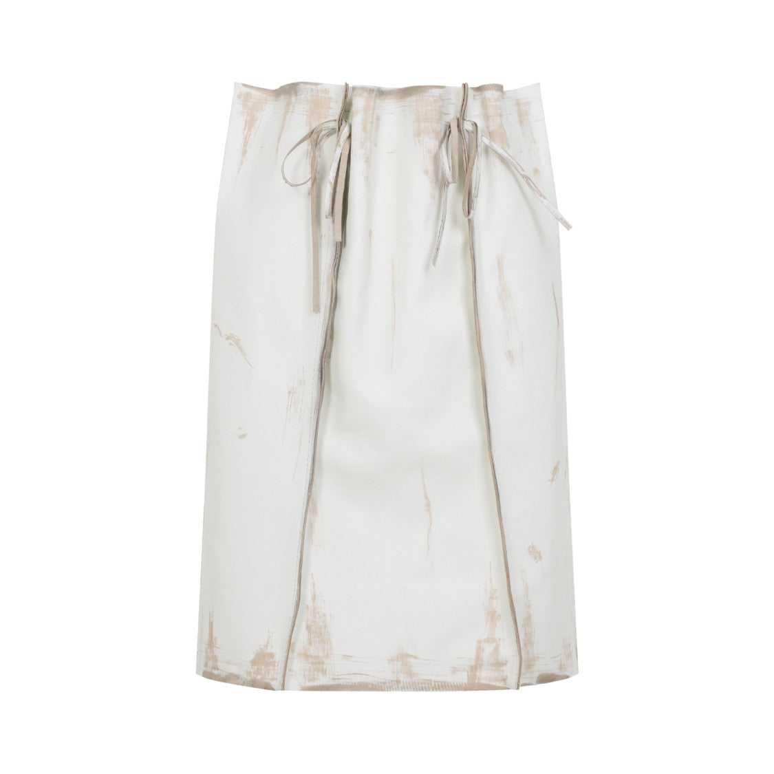 Prada Calf Leather Midi Skirt