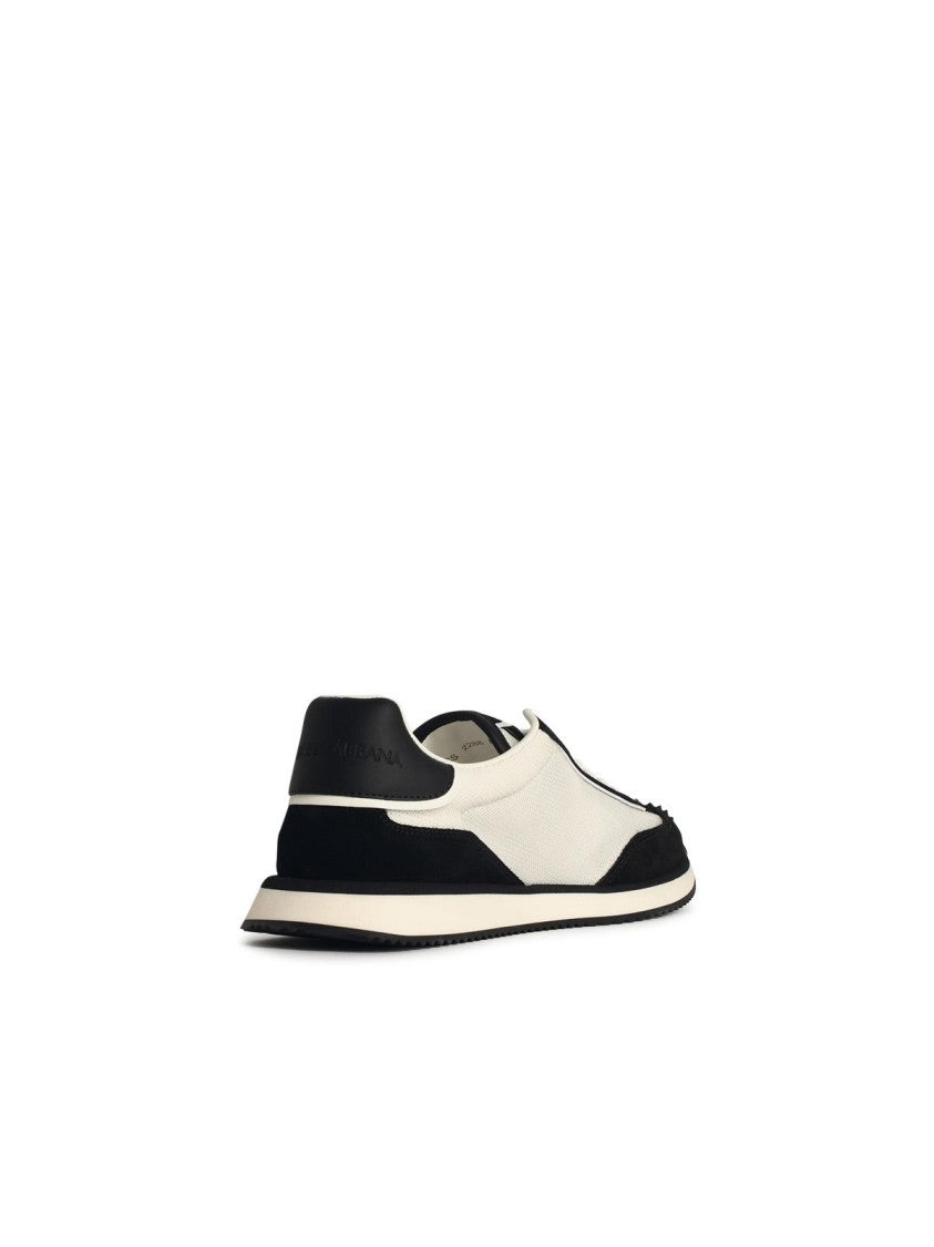 Dolce & Gabbana 'Cushion' White Leather Blend Sneakers