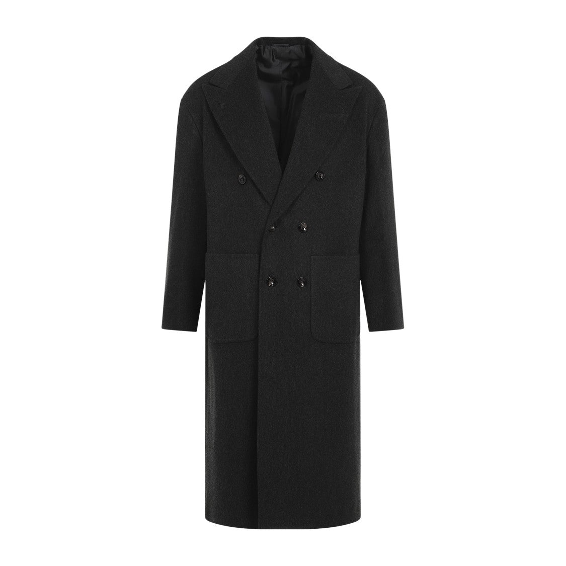 Kiton Grey Wool Coat