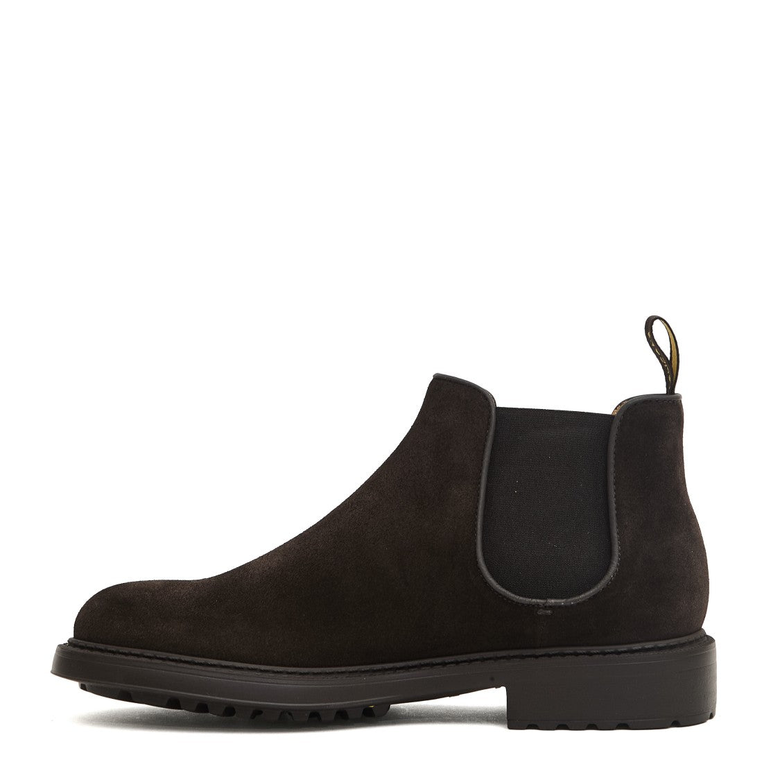 Doucal's Brown Suede Ankle Boots With Elastic Side Panels And Durable Rubber Sole