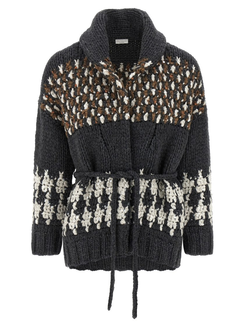Brunello Cucinelli Thick Cashmere Knit Cardigan