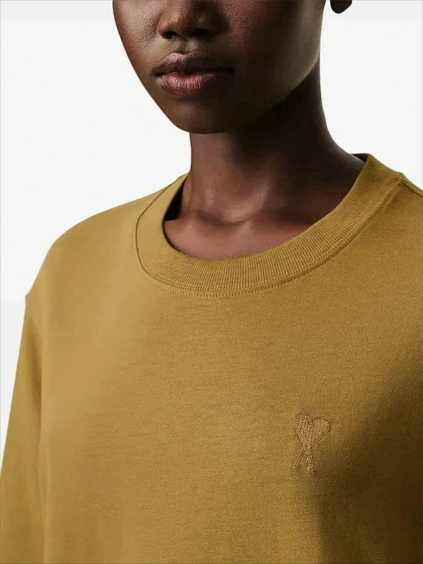 Ami Boxy-Fit Short-Sleeved T-Shirt With Subtle Logo