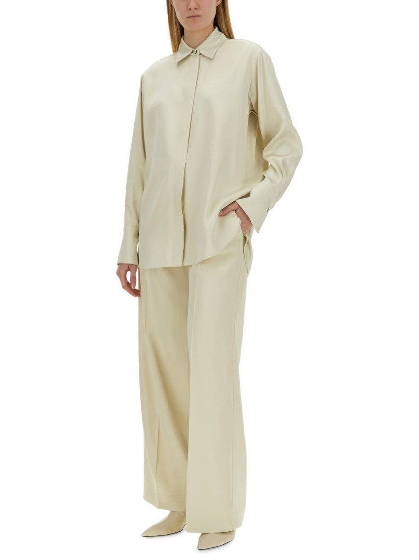 Jil Sander High-Waisted Tailored Pants With Wide Legs