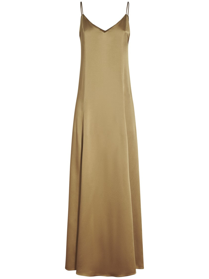 Forte Forte Flowing Silhouette Dress With Deep V-Neckline
