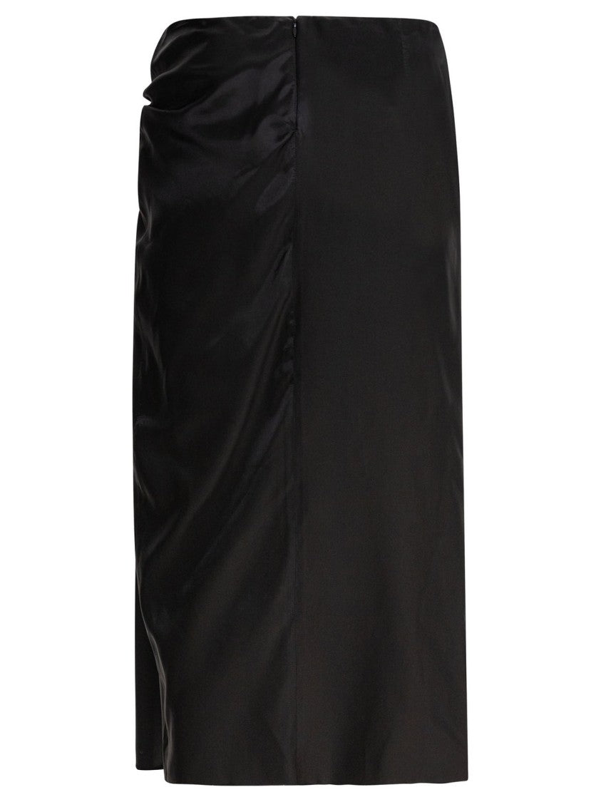 Balenciaga Sleek Black Skirt With Clean Lines And Refined Finish