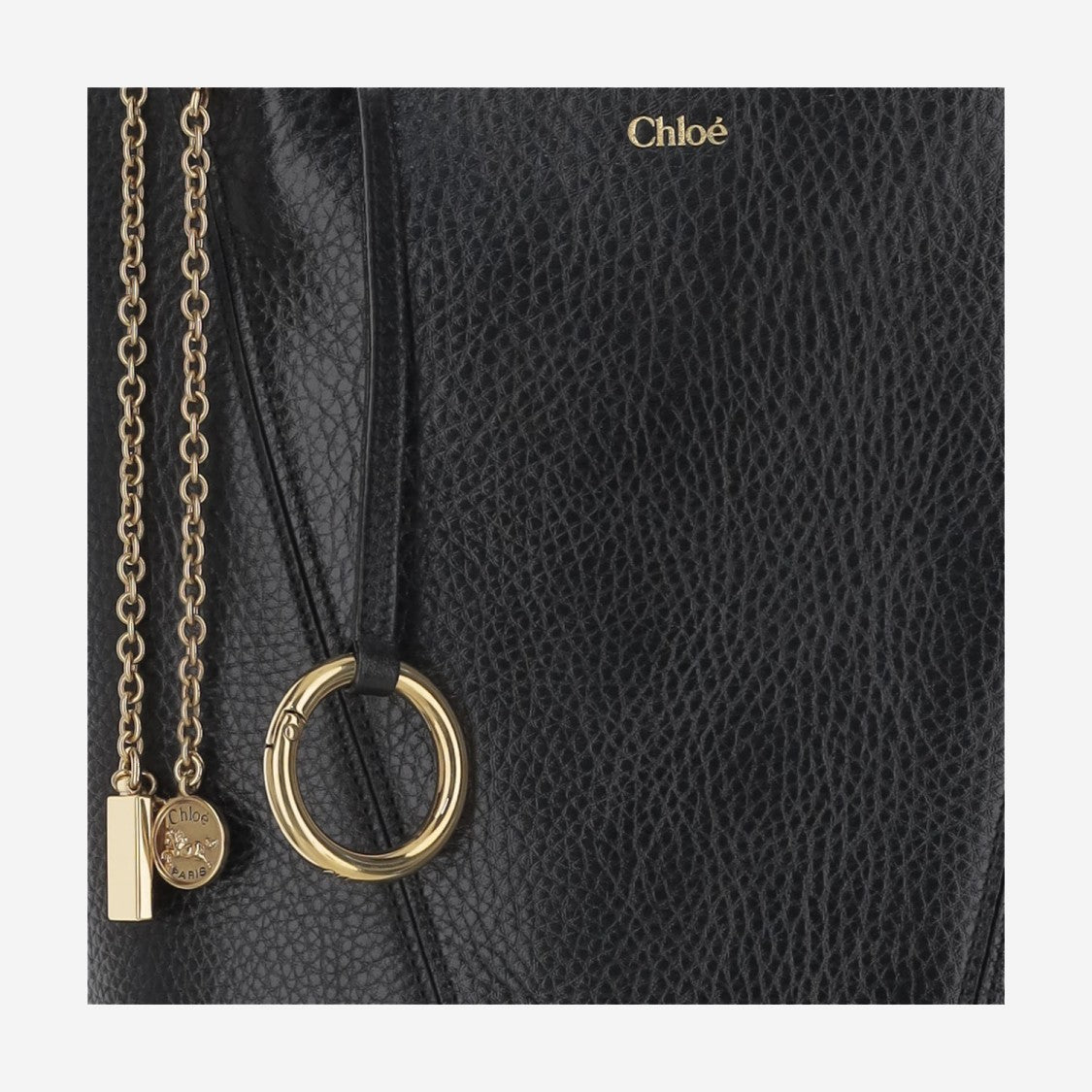 Chloé Spin Tote Bag In Garnet Leather