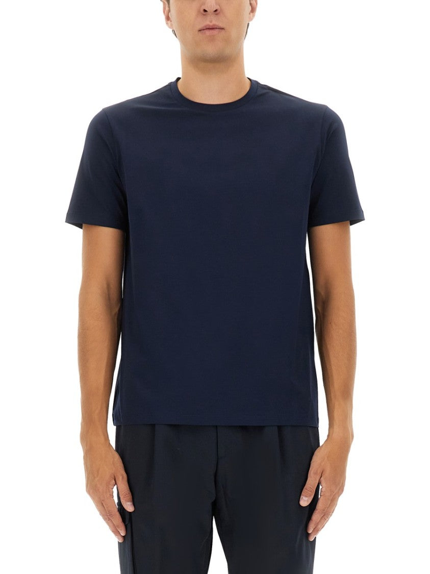 Herno Fitted Crew Neck T-Shirt In Soft Cotton Blend