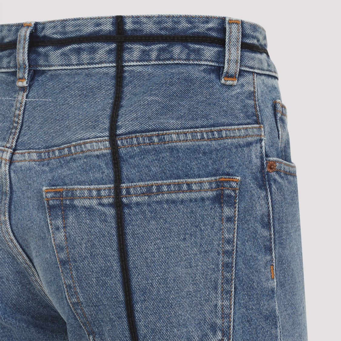 Mm6 By Maison Margiela Mid Blue Cotton Jeans