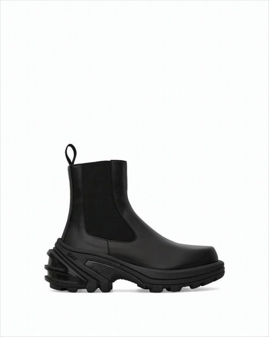 1017 Alyx 9Sm Black Leather Boots With Sole