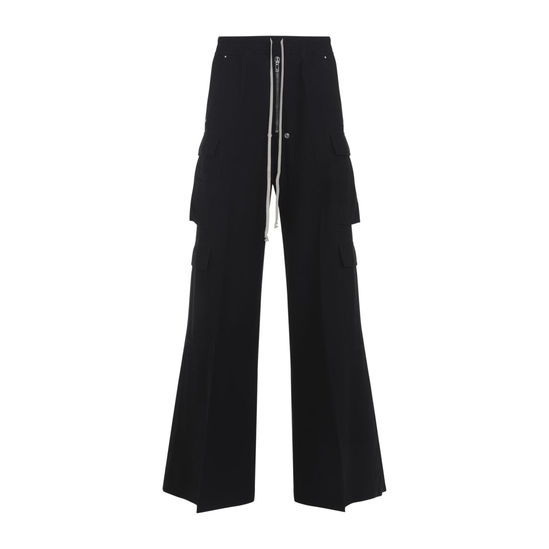 Drkshdw By Rick Owens Black Cotton Jumbo Belas Double Cargo Pants