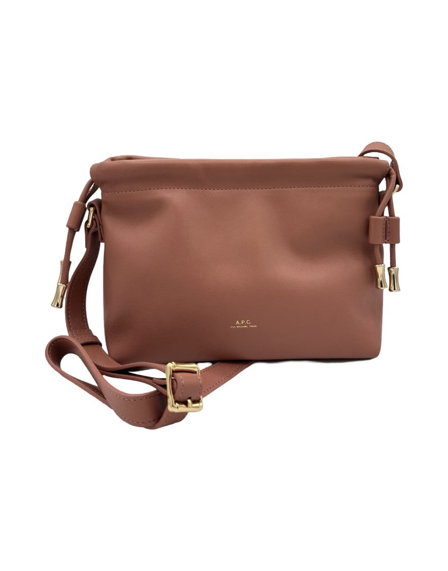A.P.C. Antique Pink Leather Ninon Mini Bag