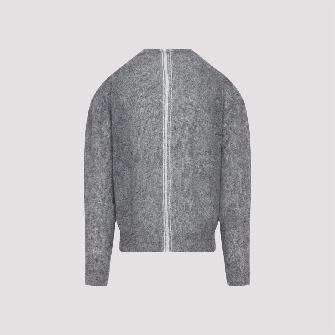 Mordecai Grey Melange Mohair Crewneck Sweater