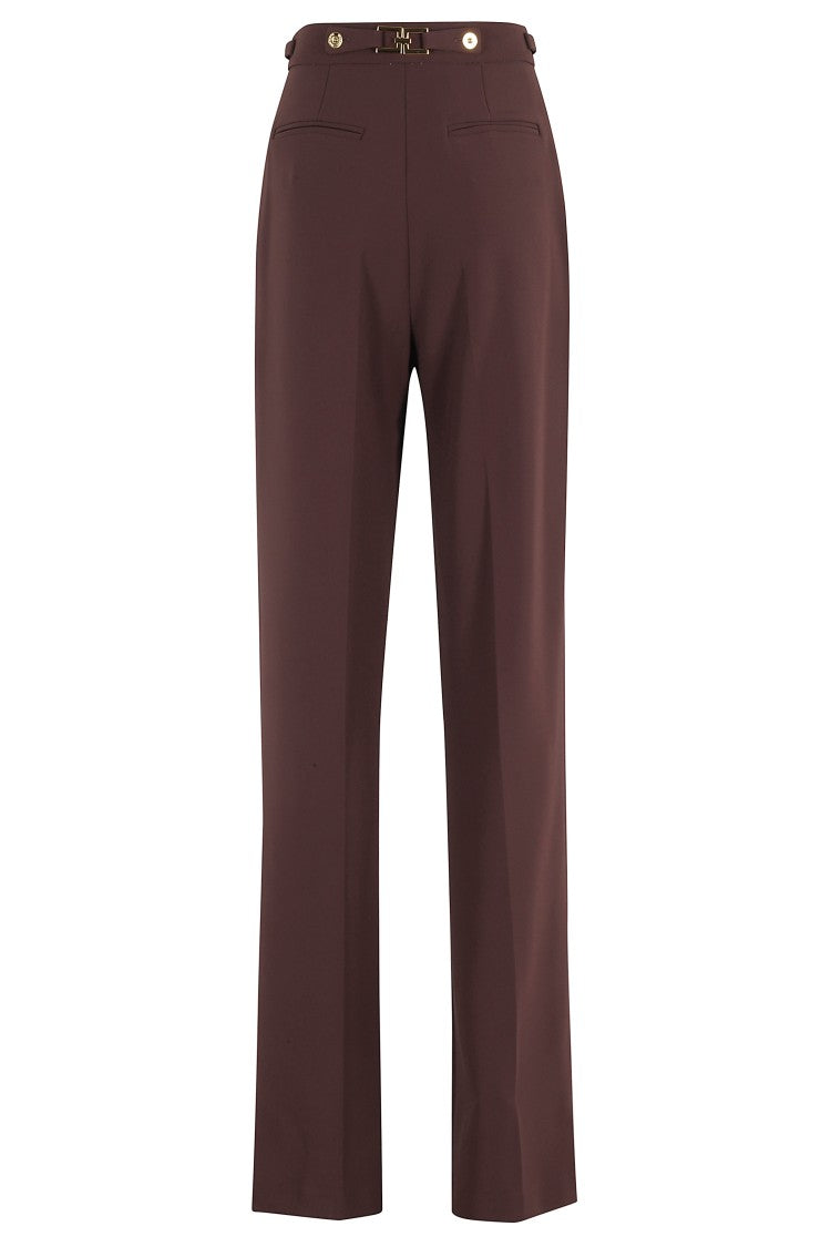 Elisabetta Franchi Straight-Leg Tailored Pants With Front Pleats