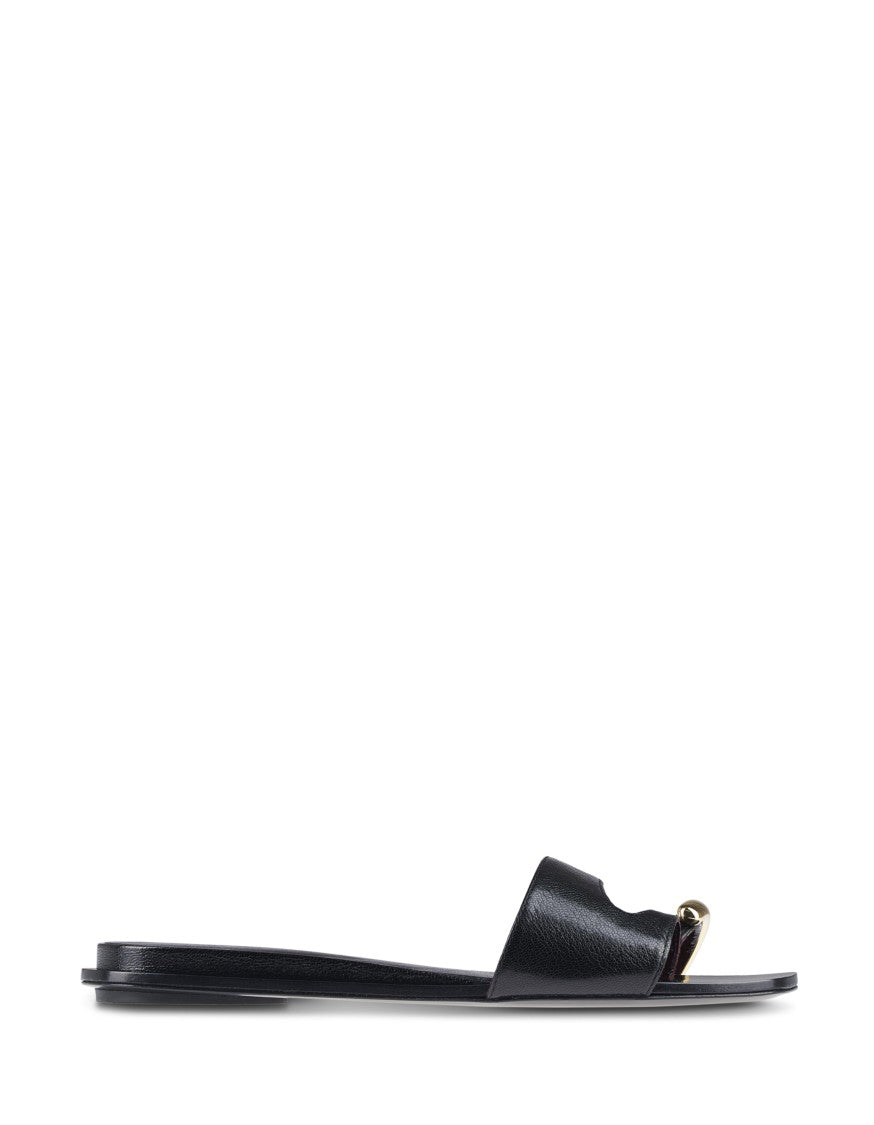 Tory Burch Pierced Slide Flat Shoes With Soft Caprine Leather