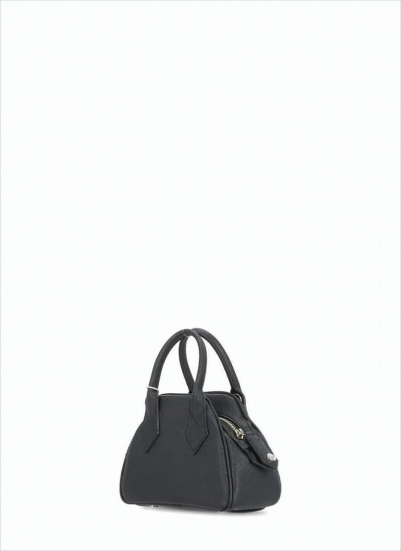 Vivienne Westwood Textured Synthetic Leather Crossbody Bag With Metallic Emblem