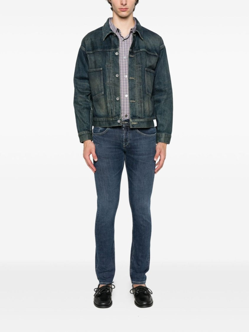 Dondup Slim-Fit Five-Pocket Jeans In Medium Blue Wash