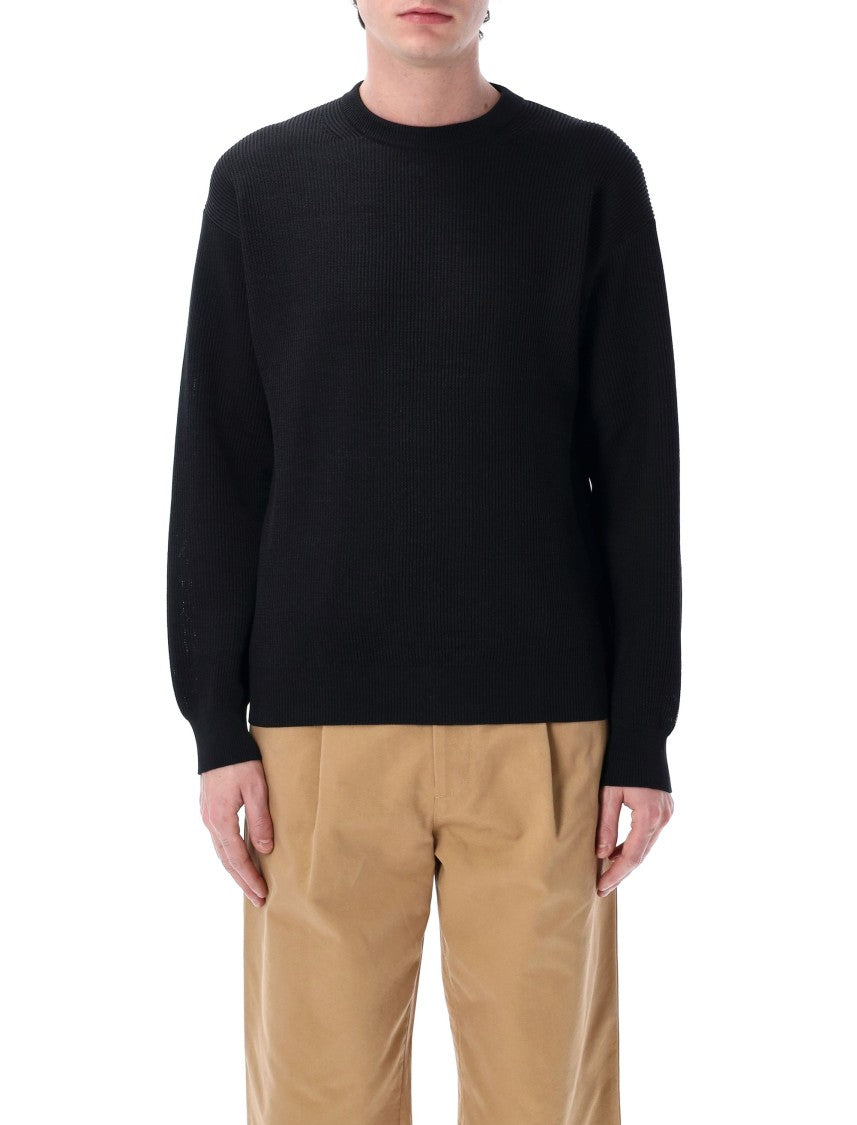 Auralee Ribbed Texture Relaxed Fit Sweater
