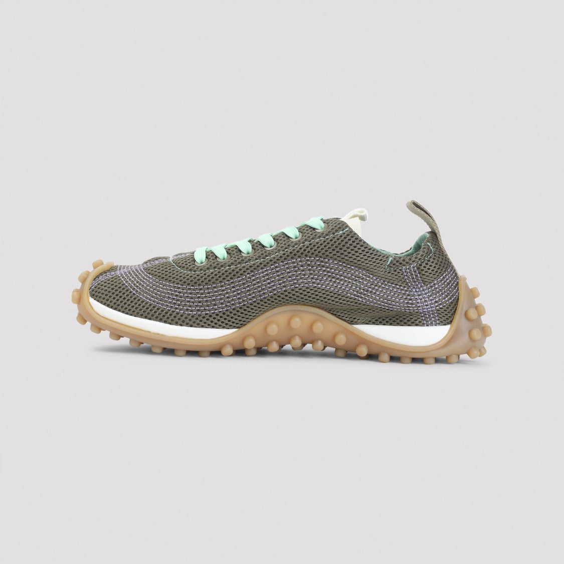 Ami Textured Mesh Sneakers With Chunky Sole