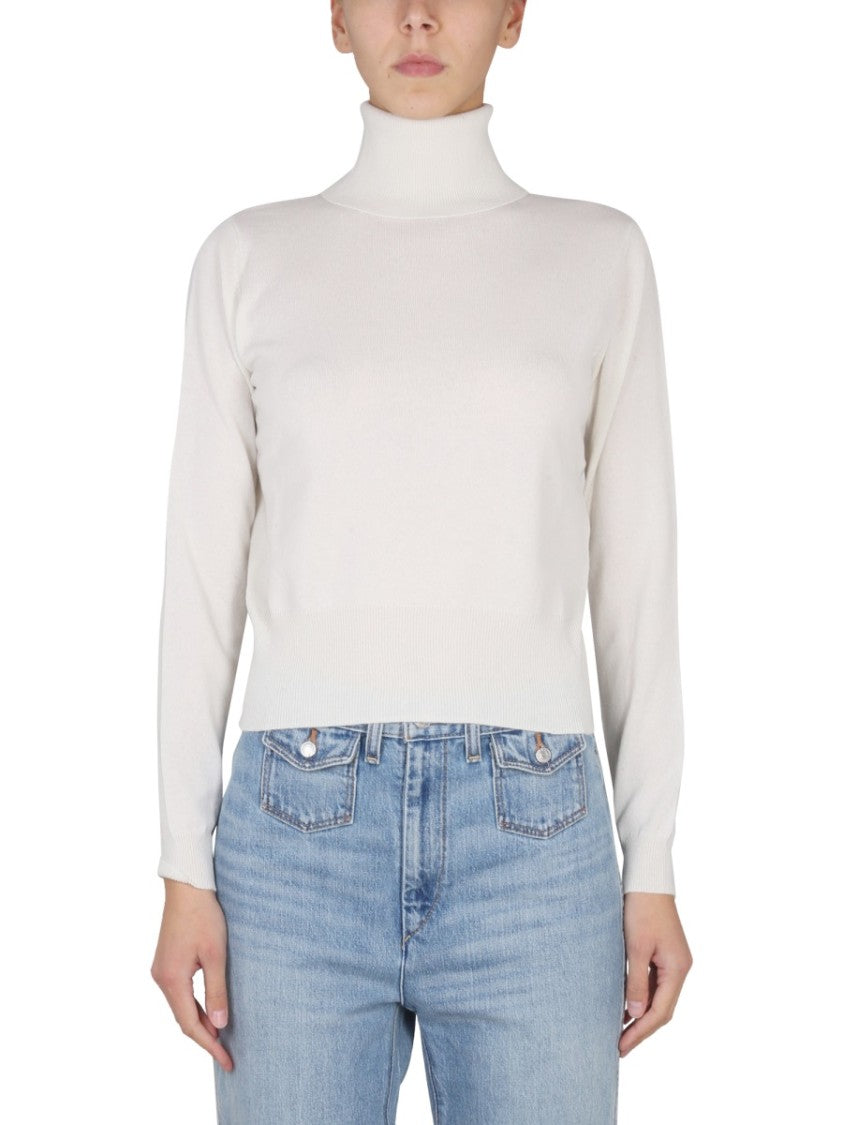 Ballantyne Cashmere Turtleneck With Ribbed Hem