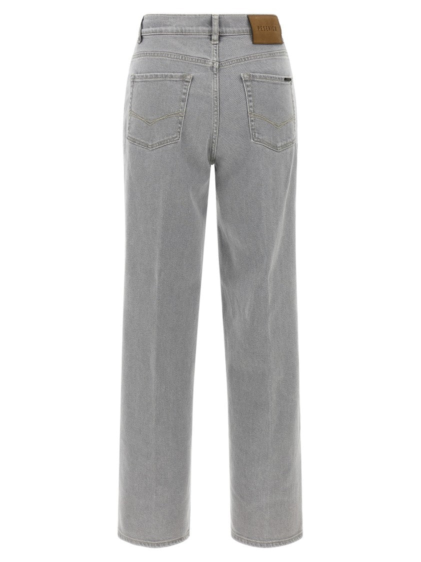 Peserico Straight Leg Stretch Denim Jeans
