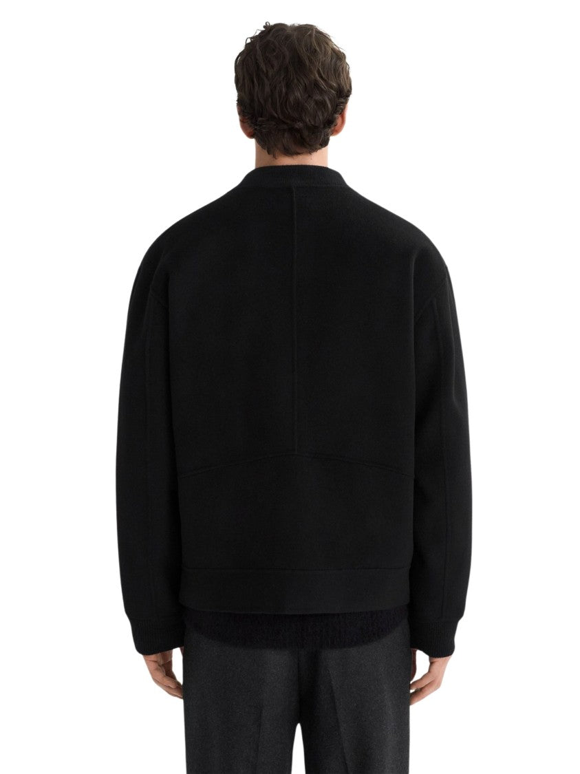 Soft Goat Zip-Up Bomber Jacket