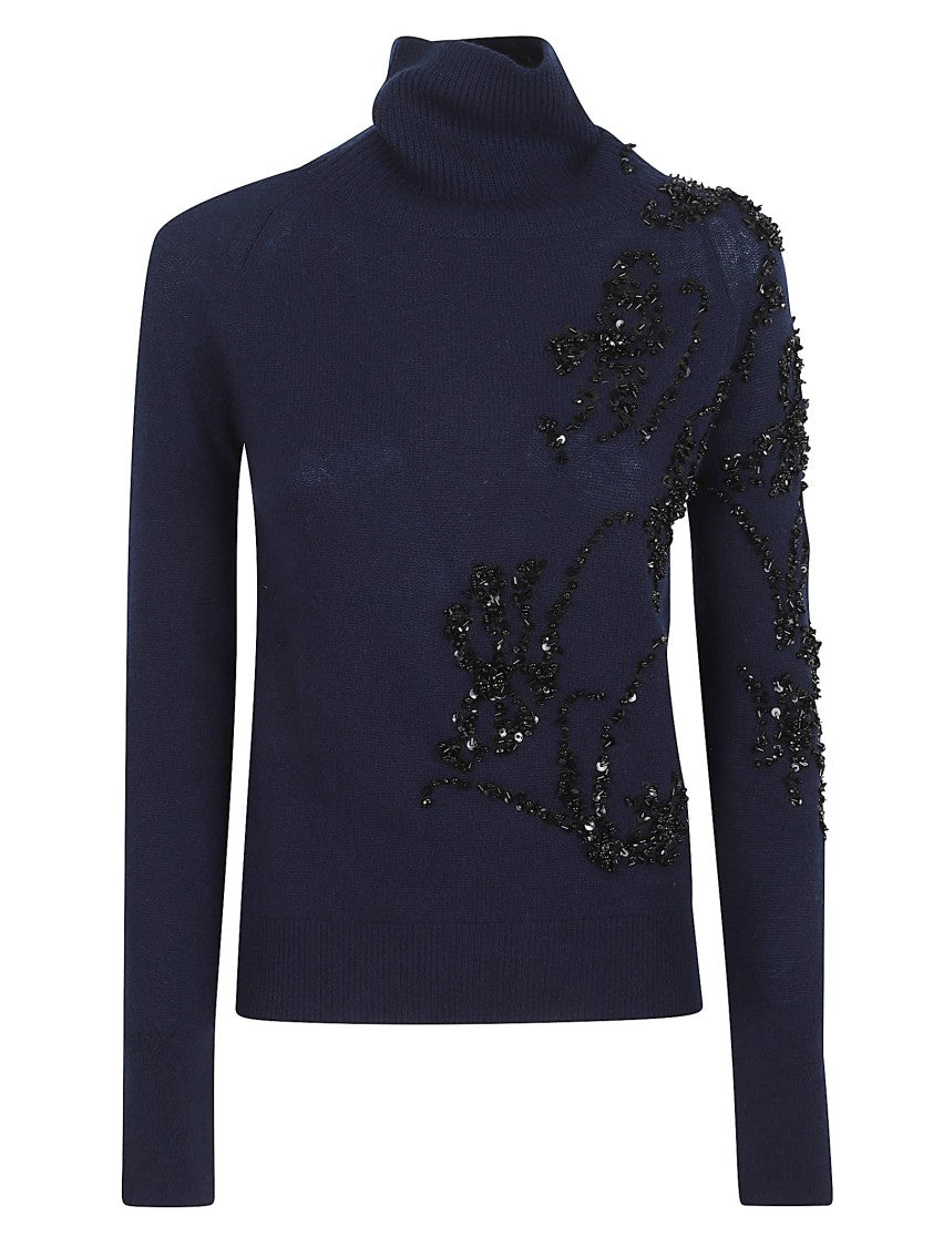 Ermanno Scervino Long Sleeve High Neck Sweater