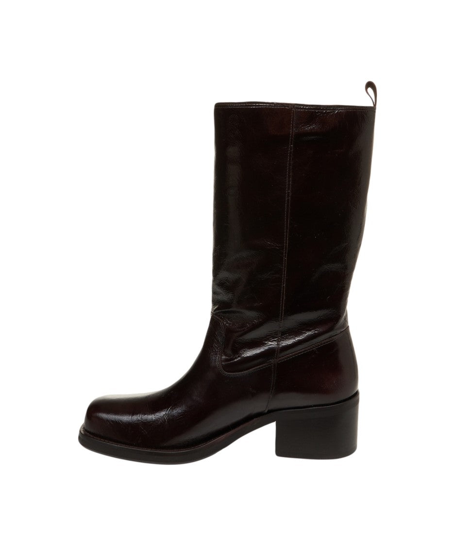 Billi Bi Contemporary Black Leather Knee-High Boots