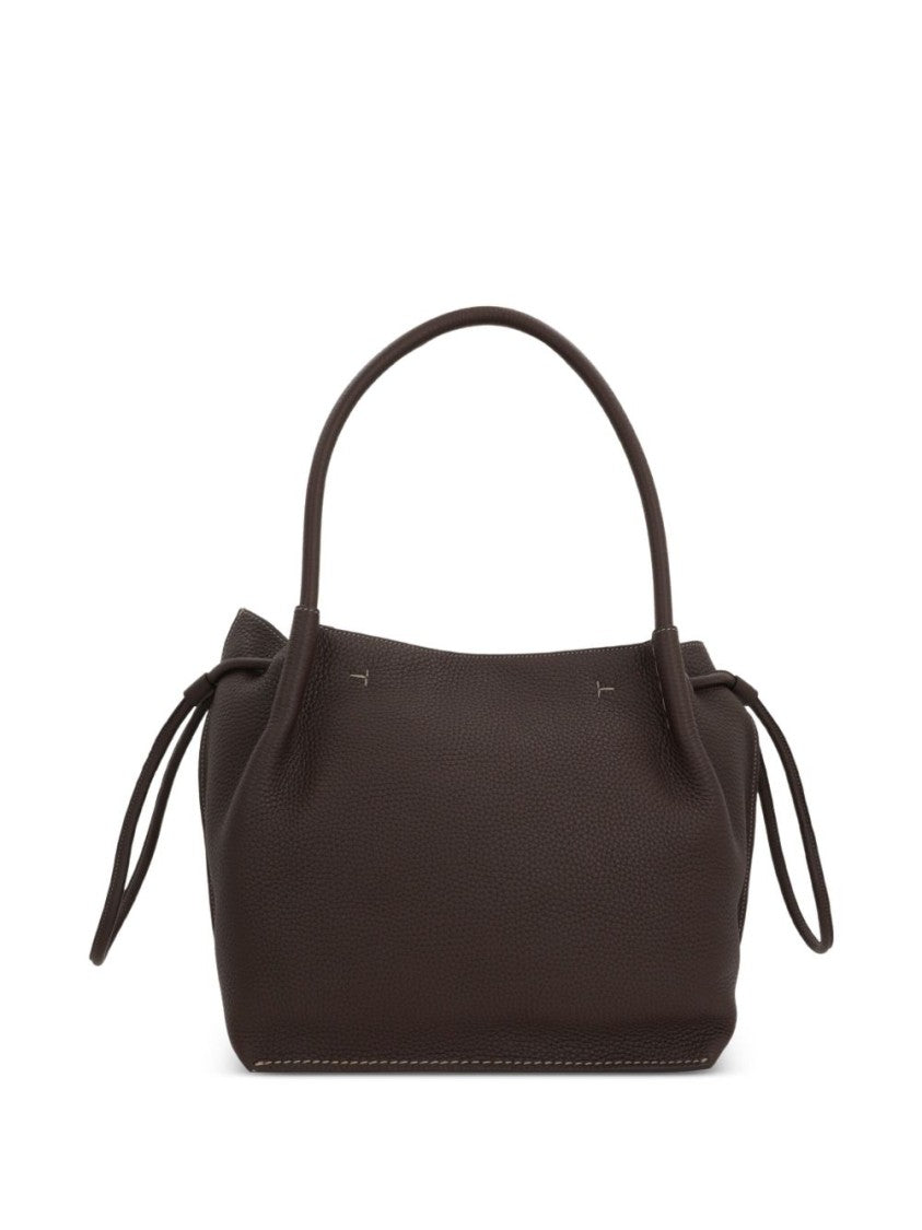 Tod's Structured Pebbled Leather Handbag With Silver-Tone Charm