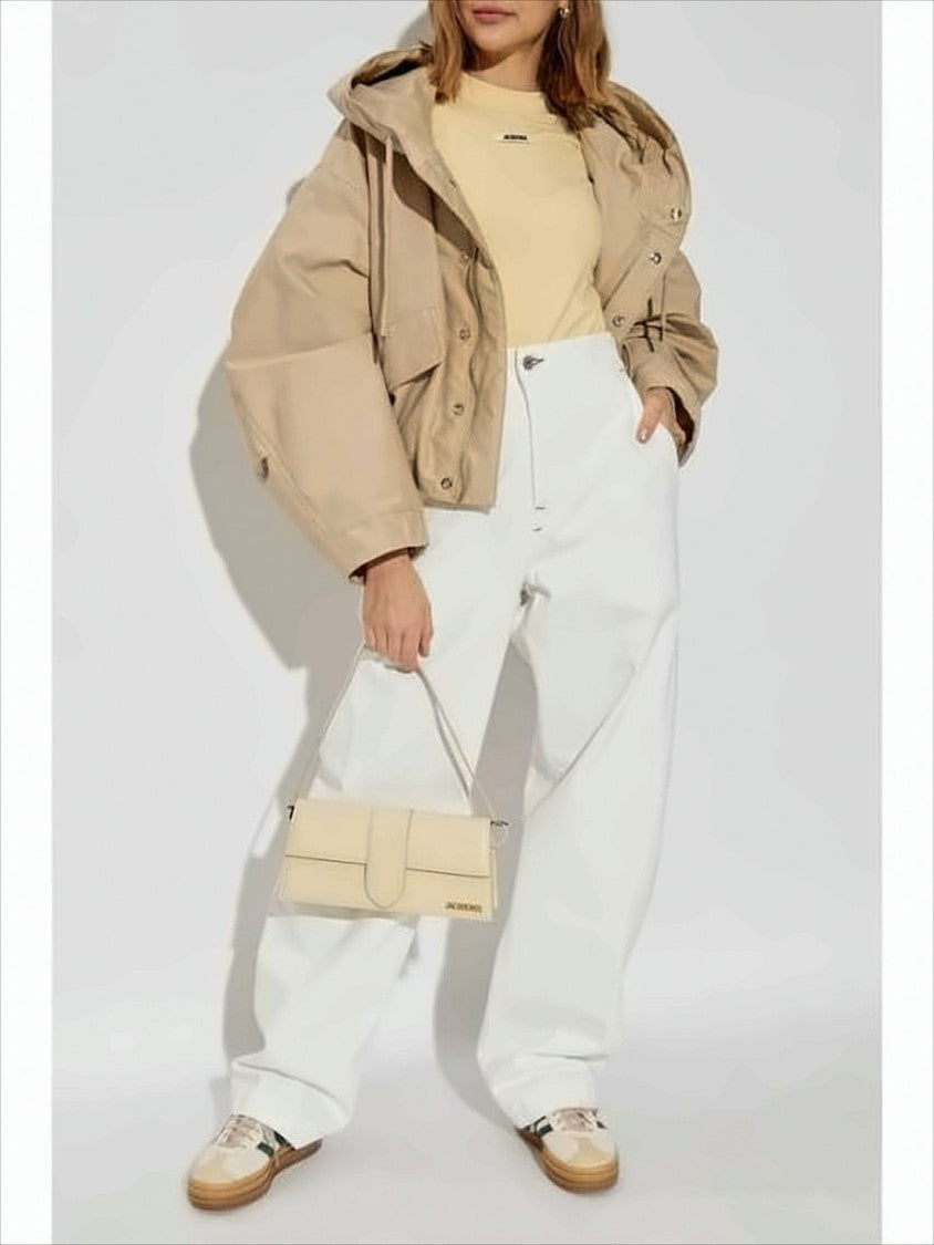 Jacquemus Fitted Long-Sleeve Top With Crew Neckline And Subtle Logo