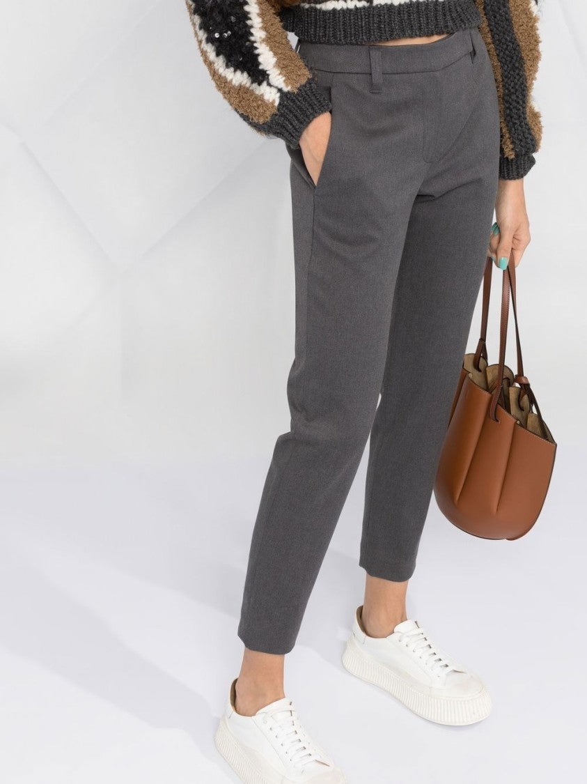 Brunello Cucinelli Straight-Leg Cotton Trousers With Tailored Silhouette