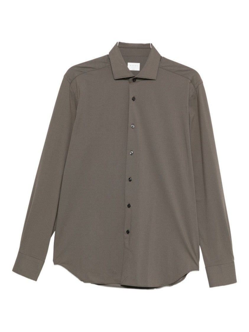 Xacus Elegant Blue Button-Down Shirt With Classic Collar