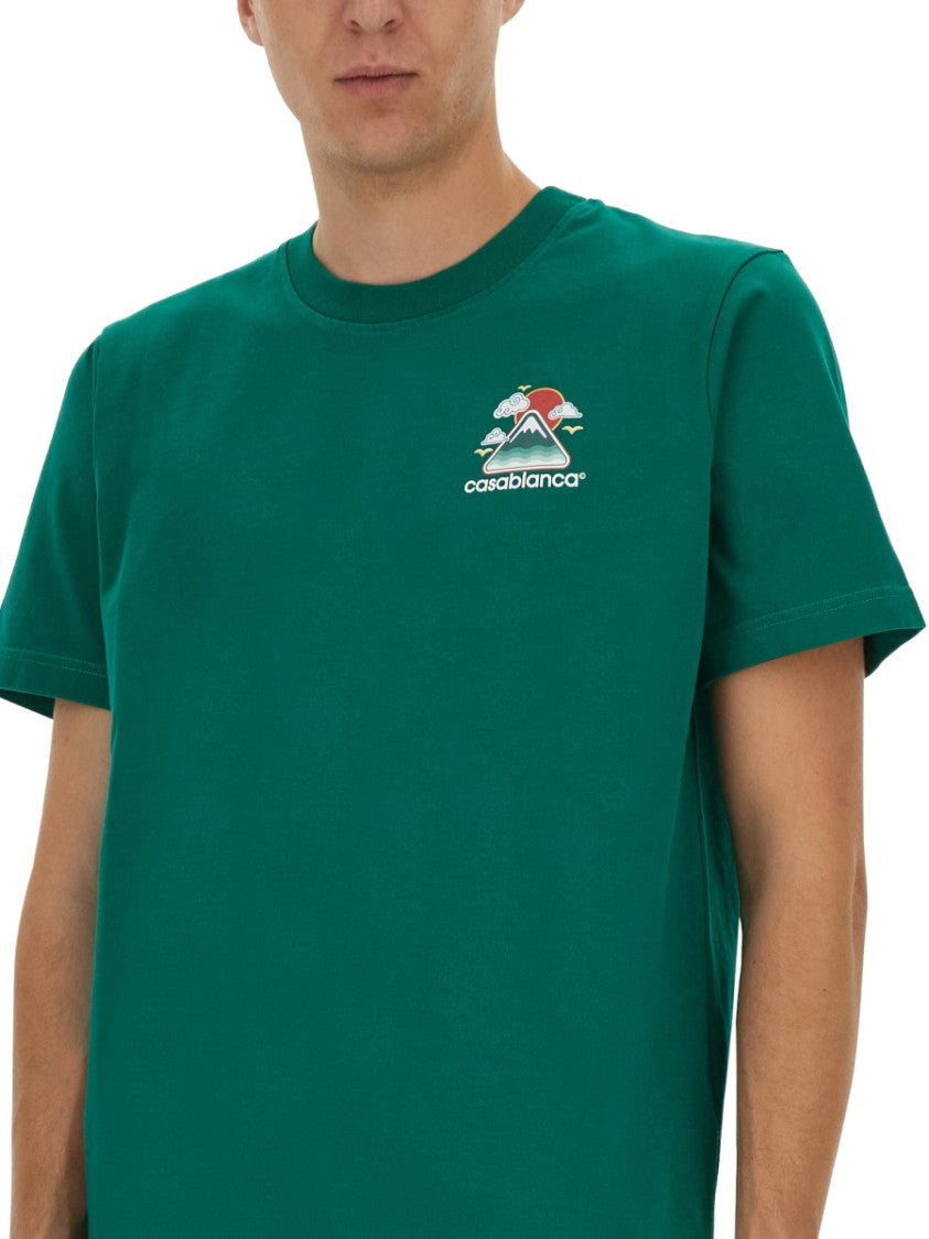 Casablanca Relaxed Fit Graphic T-Shirt With Mountain