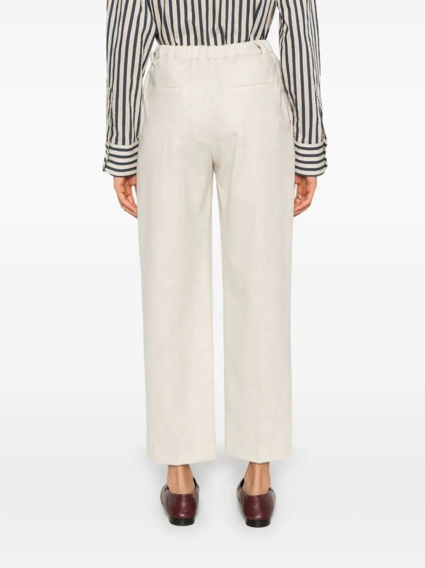 Brunello Cucinelli Tailored Pantalone Trousers With Wool-Cashmere Blend And Finish