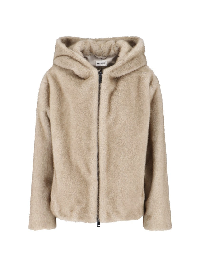 Parosh Faux Fur Jacket – Beige