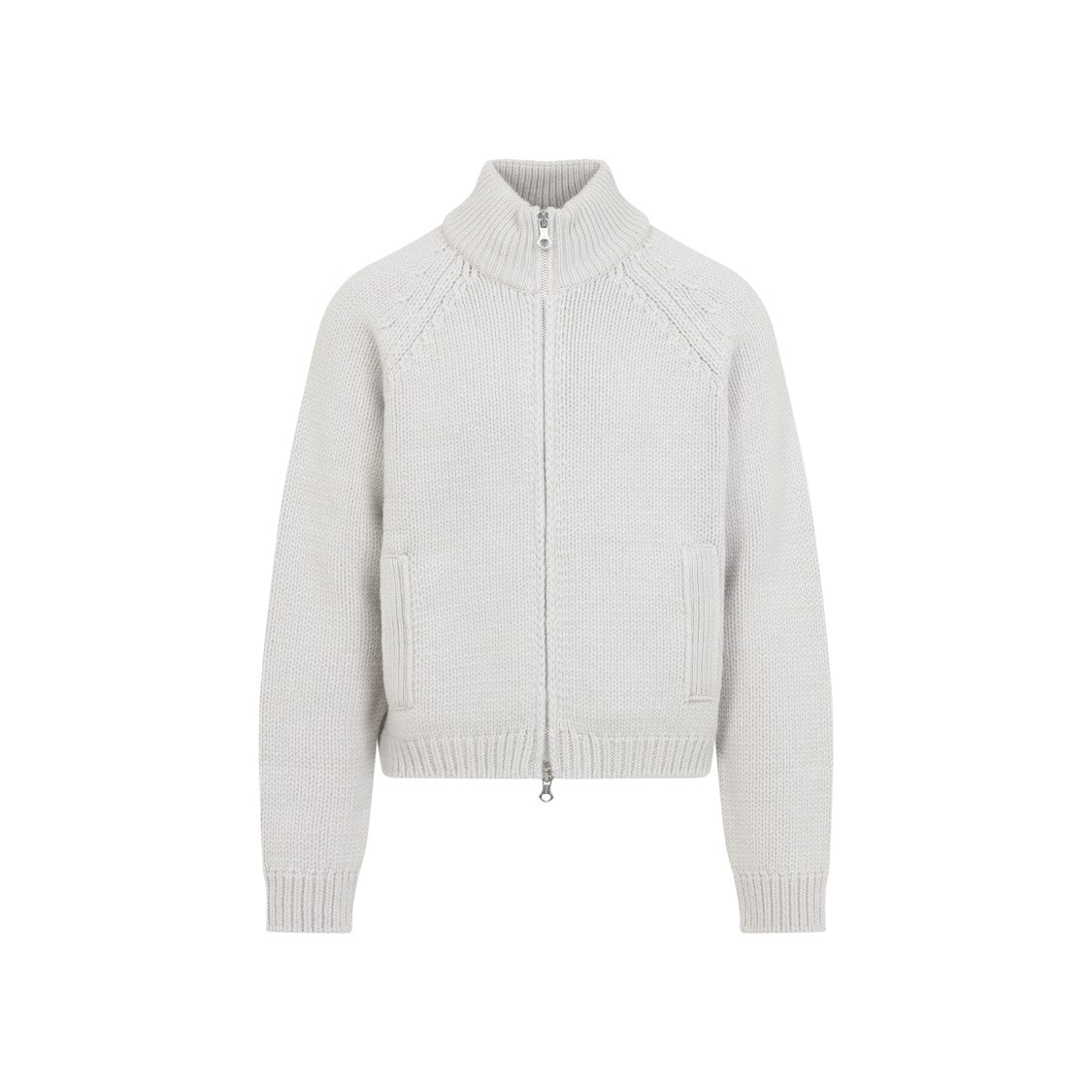 Our Legacy Bone White Extrafine Merino Wool Ultra Zip Cardigan